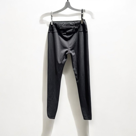 🌻Athleta Black Workout Activewear Leggings Back Stash Zip Pocket Size S EUC - Picture 3 of 6